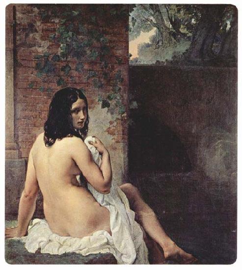 Francesco Hayez Bather viewed from behind